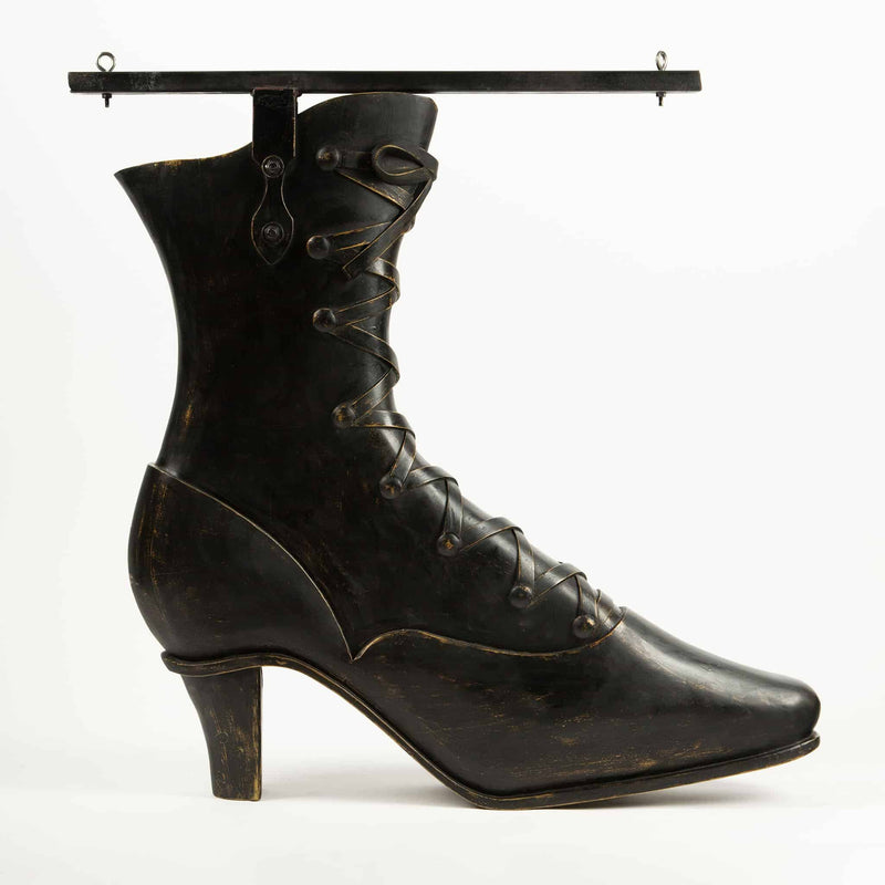 Oversized Carved Boot Trade Sign, Early 20th Century an Arresting Cobbler’s Sign