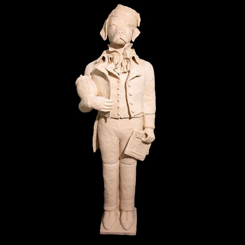 Anthropomorphic Terracotta of a Standing Dog