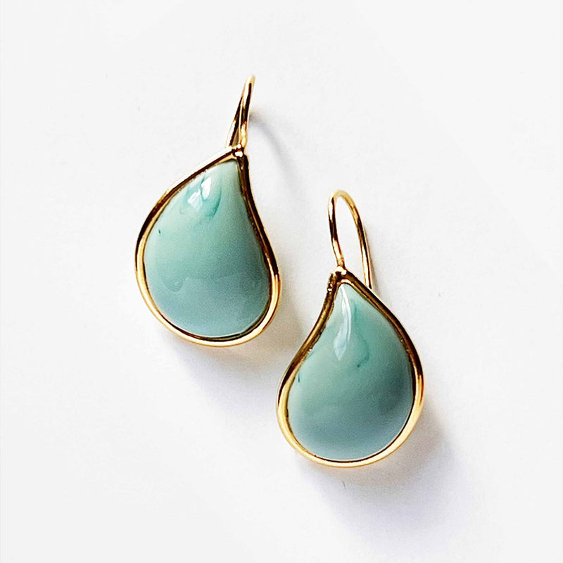 Loulou de la Falaise Teardrop Earrings, Celadon