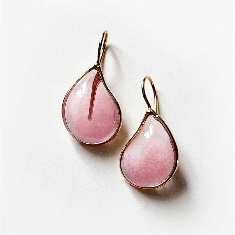 Loulou de la Falaise Teardrop Earrings, Sweet Pink