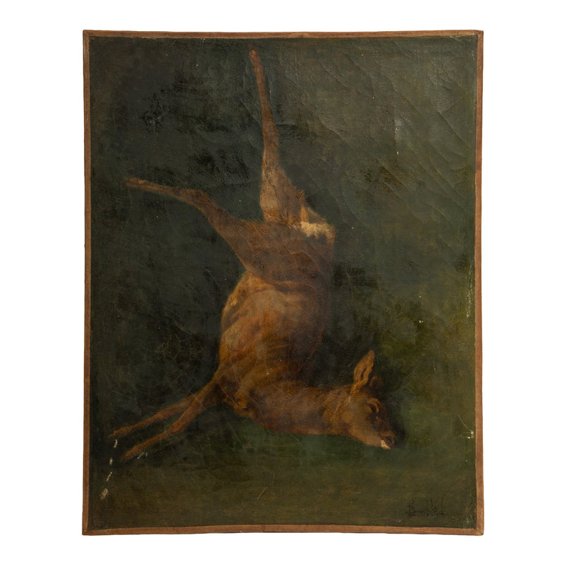 19th Century Louis-Charles Bombled — Nature Morte de Gibier (Deer)