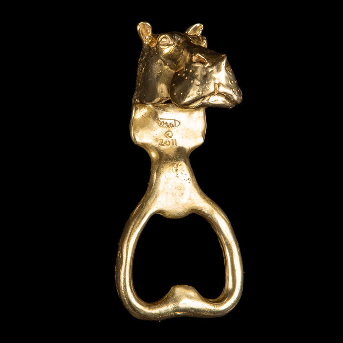 Brass Hippo Bottle Opener