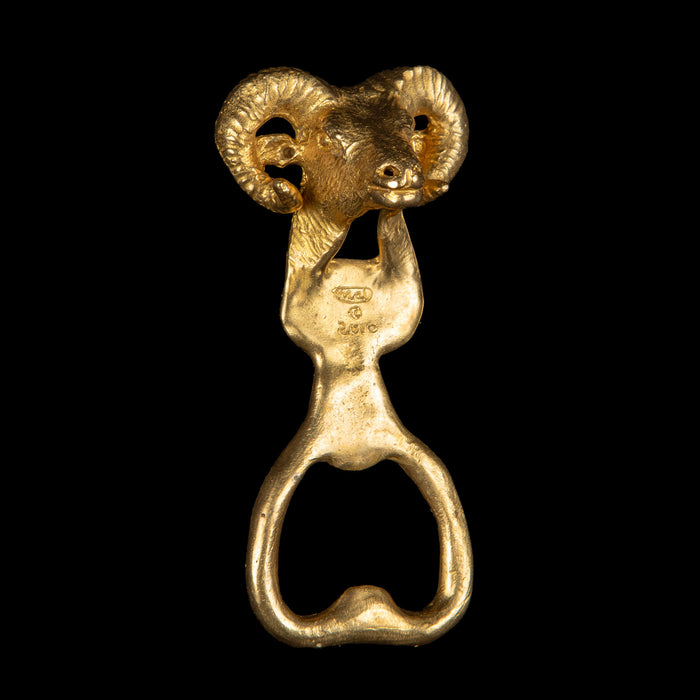 Brass Ram Bottle Opener