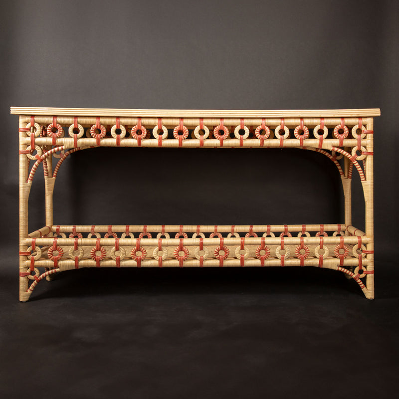 Coral Rattan Console by Creel and Gow