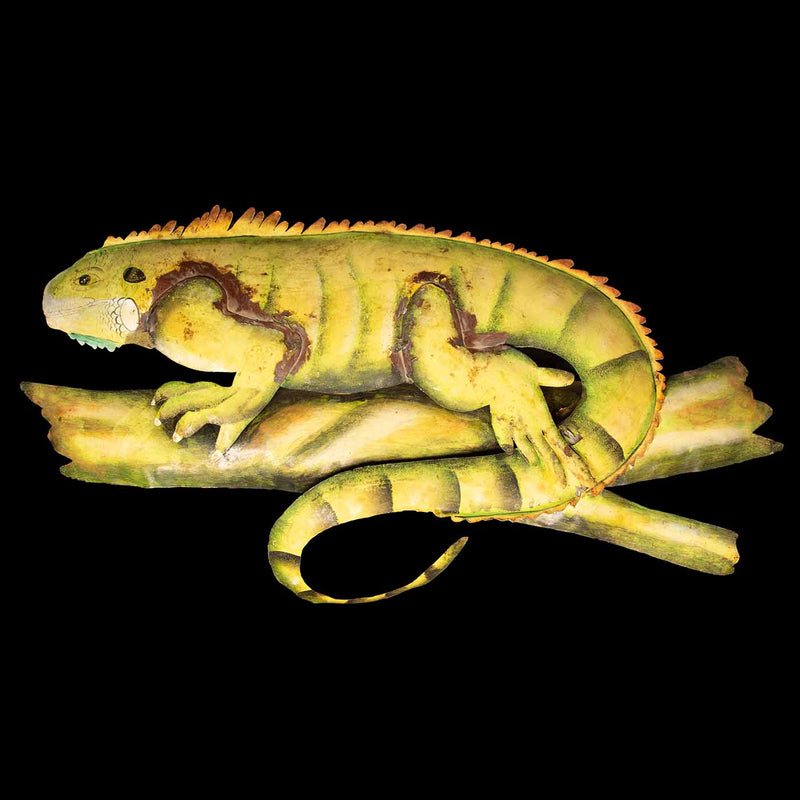 Early 20th Century Painted Metal Lizard
