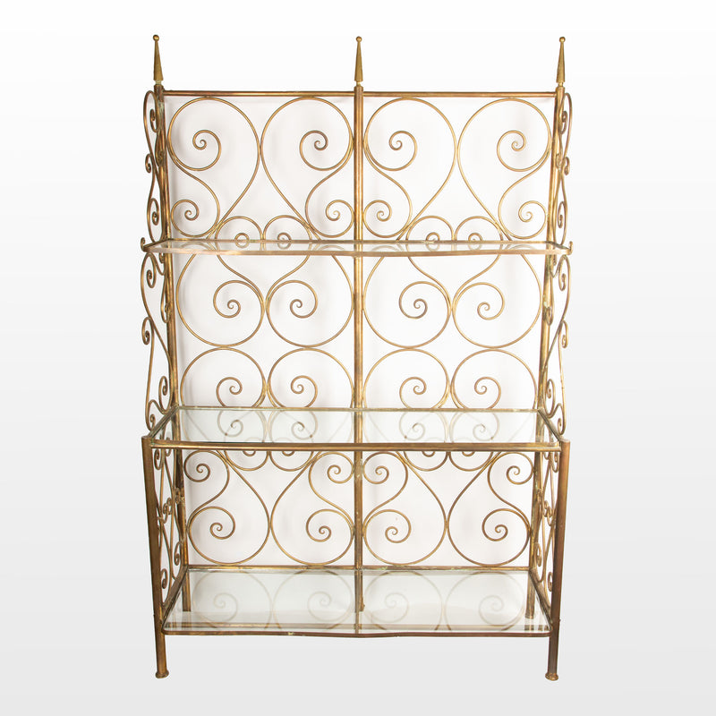 Ornate 19th-Century Italian Brass Baker's Rack