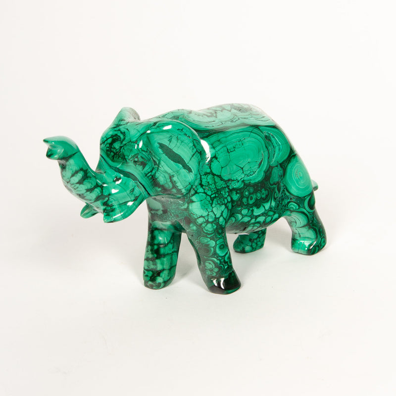 Malachite Elephant, 6"