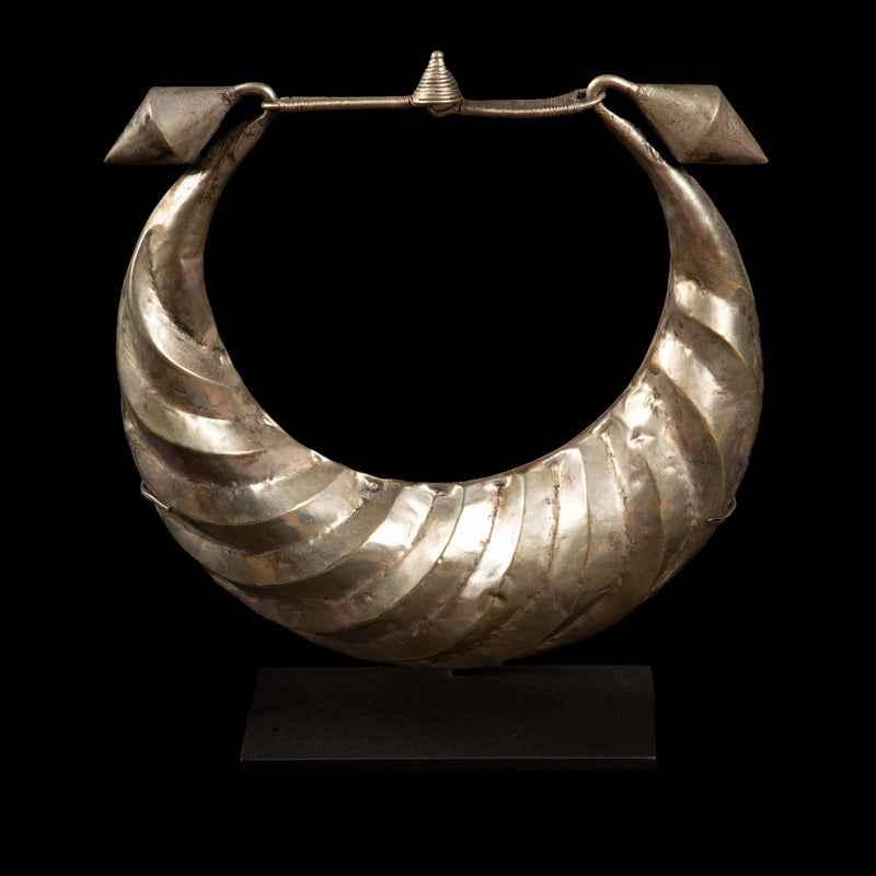 Miao Minority Tribe Silver Pouf Necklace