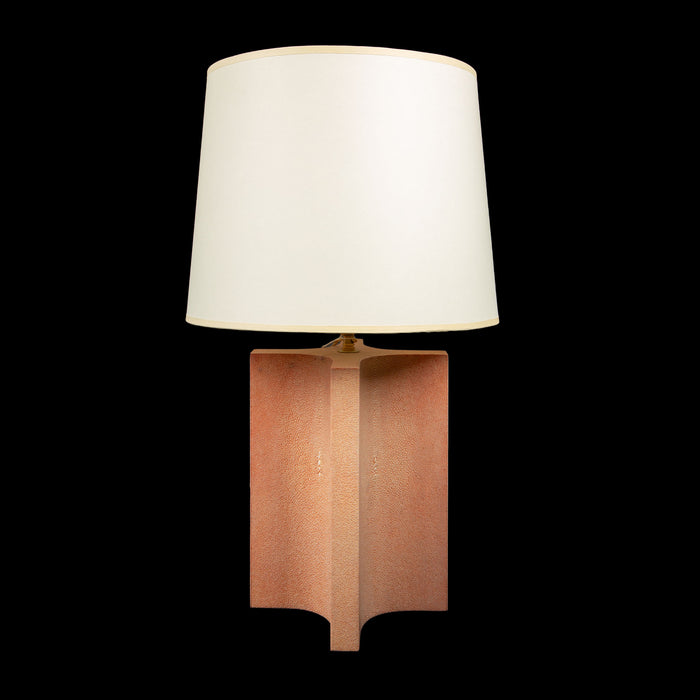 X-Shaped Shagreen Lamp, Light Coral