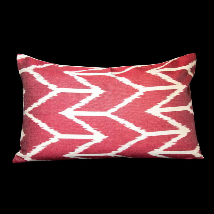 Ikat Pillowcover, Red and White