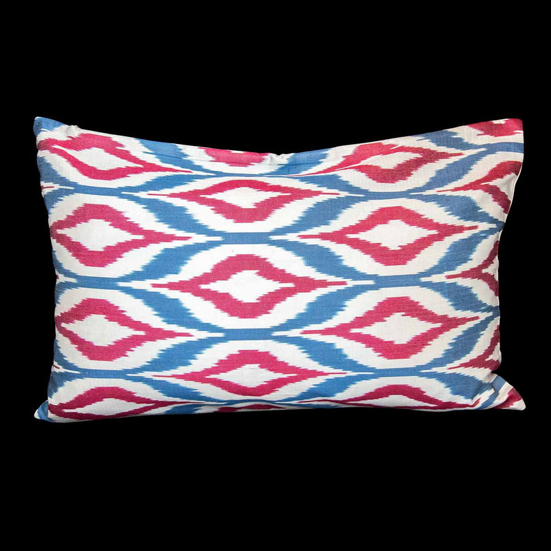 Ikat Pillowcover, Blue and Red