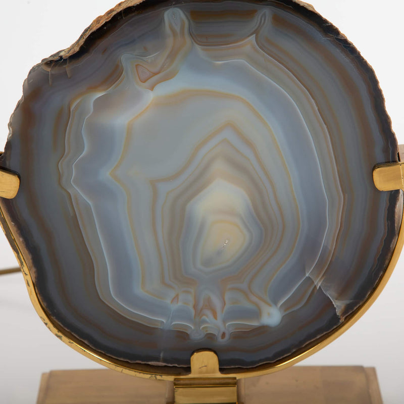 Formed by Nature, Finished in Brass: Mid Century Willy Daro Agate Lamp
