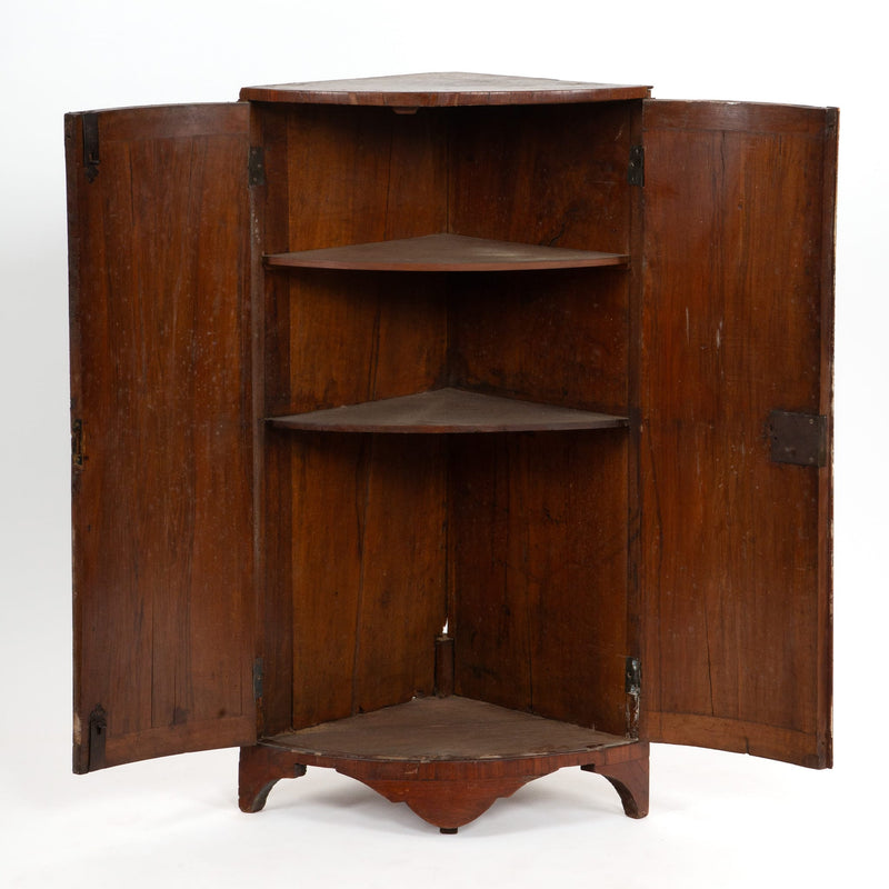 Where Walls Meet: 19th C Corner Cabinet w/ Painted Doors