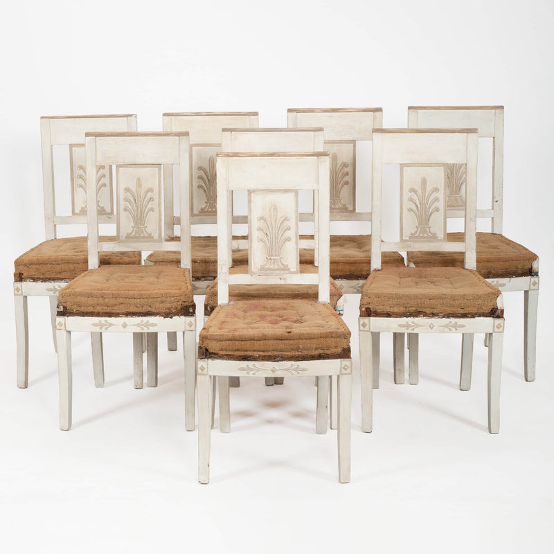 Set of Eight French Directoire Side Chairs, Attributed to Jacob, Circa 1800