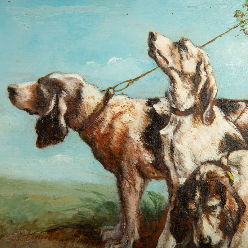 Joseph Urbain Melin, Relay of Hunting Dogs at Rest, 19th Century