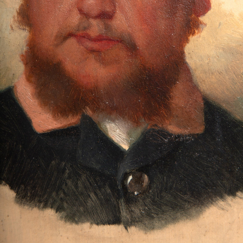 19th Century Portrait of a Hunter, Oil on Panel