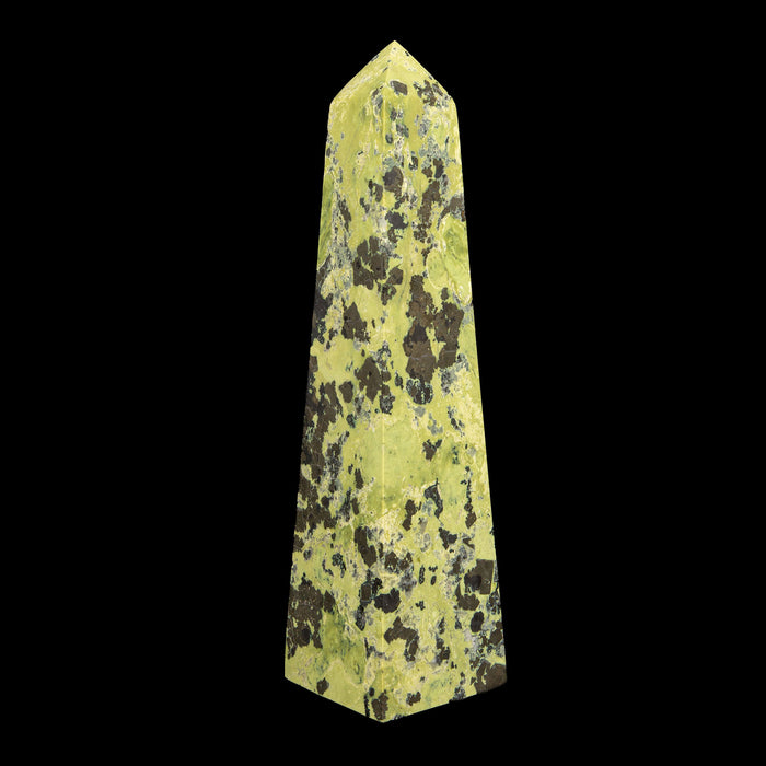 Green Hand Carved Serpentine Obelisk