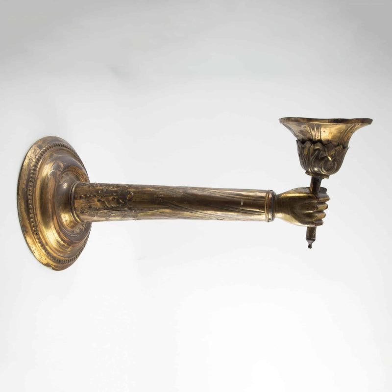 19th Century Single Brass Arm Sconce
