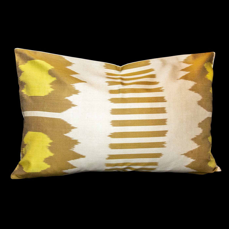Ikat Pillowcover, Yellow & Gold