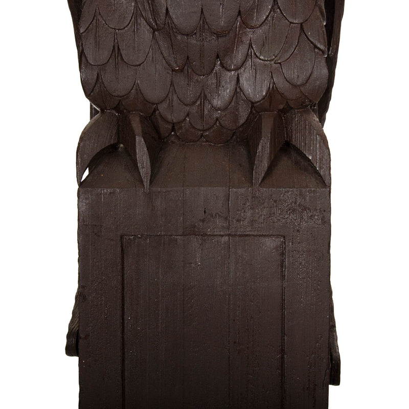 Carved Wooden Parrot Columns