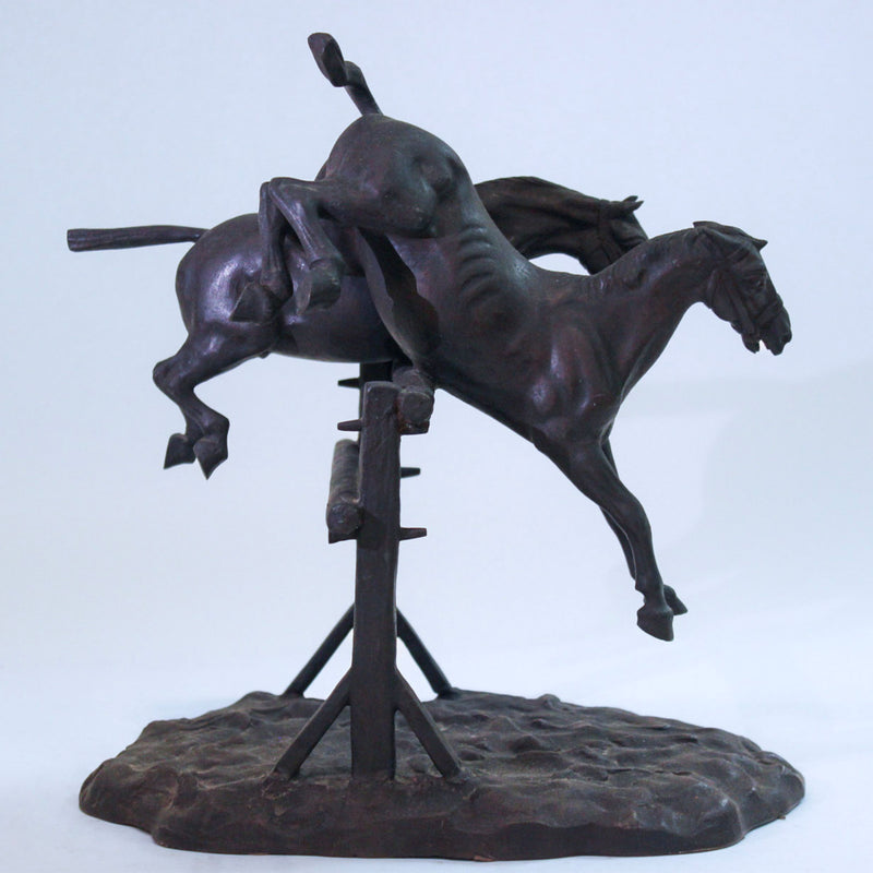 French Bronze Equestrian Group "A Question of Pride" After Constantin Cristesco