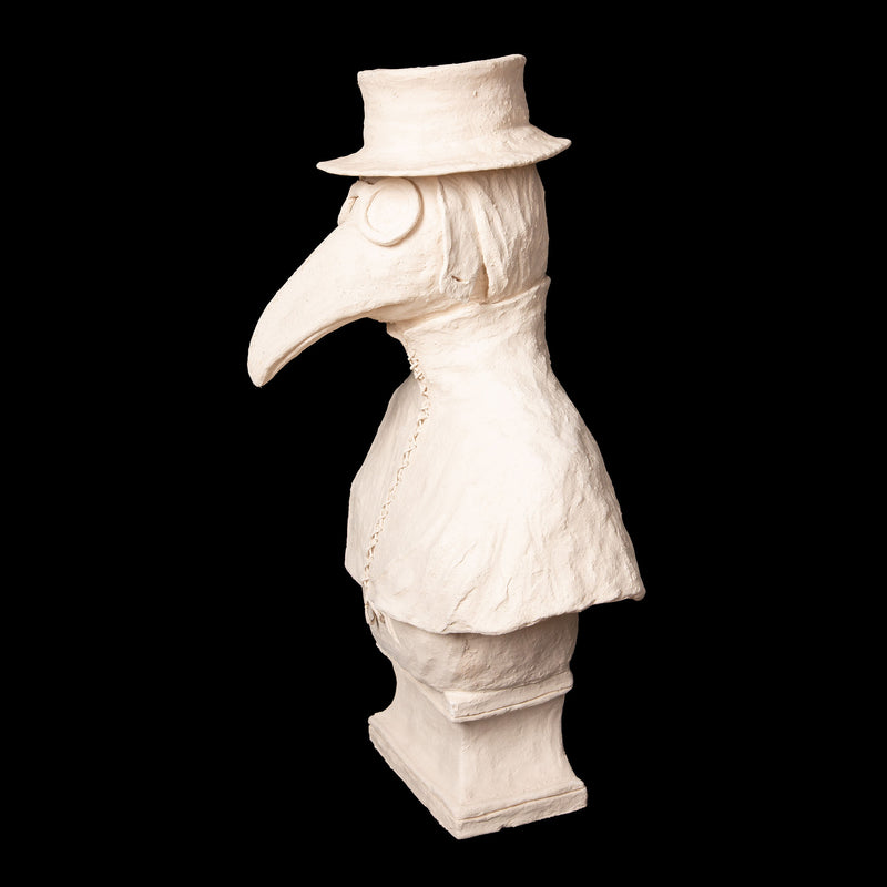 Anthropomorphic Terracotta Dog wearing a Plague Doctor Mask