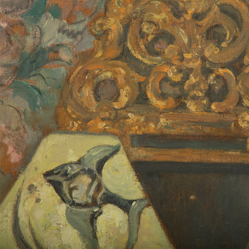 Mid-Century French Interior with Painted Fish Lamp — M. Peyzin