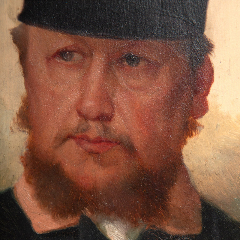 19th Century Portrait of a Hunter, Oil on Panel