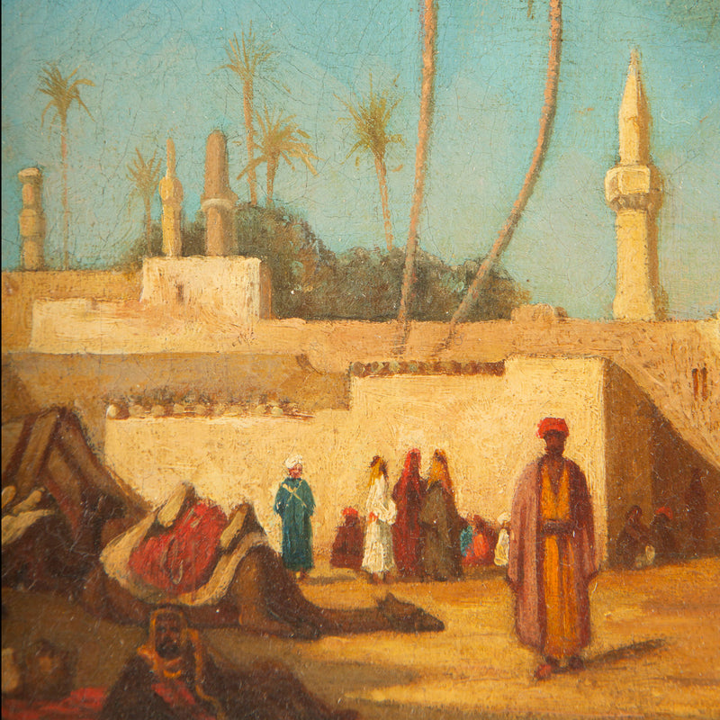 19th Century Oil on Canvas of a Seaside Signed E. Billet