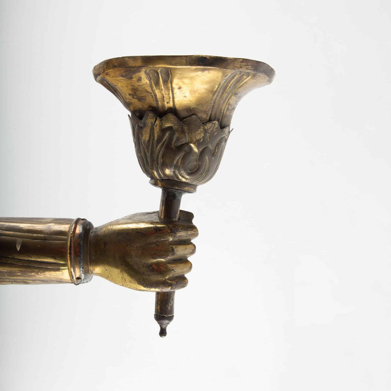 19th Century Single Brass Arm Sconce