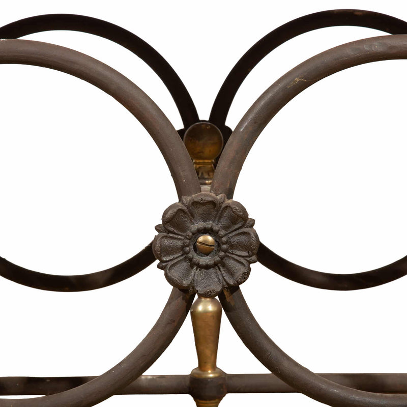 Exceptional Large 19th-Century French Butcher Table with Rose Marble Top