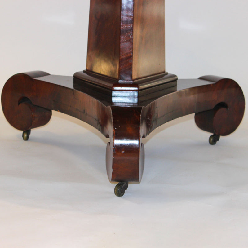 19th-Century Mahogany Empire-Style Guéridon Center Table