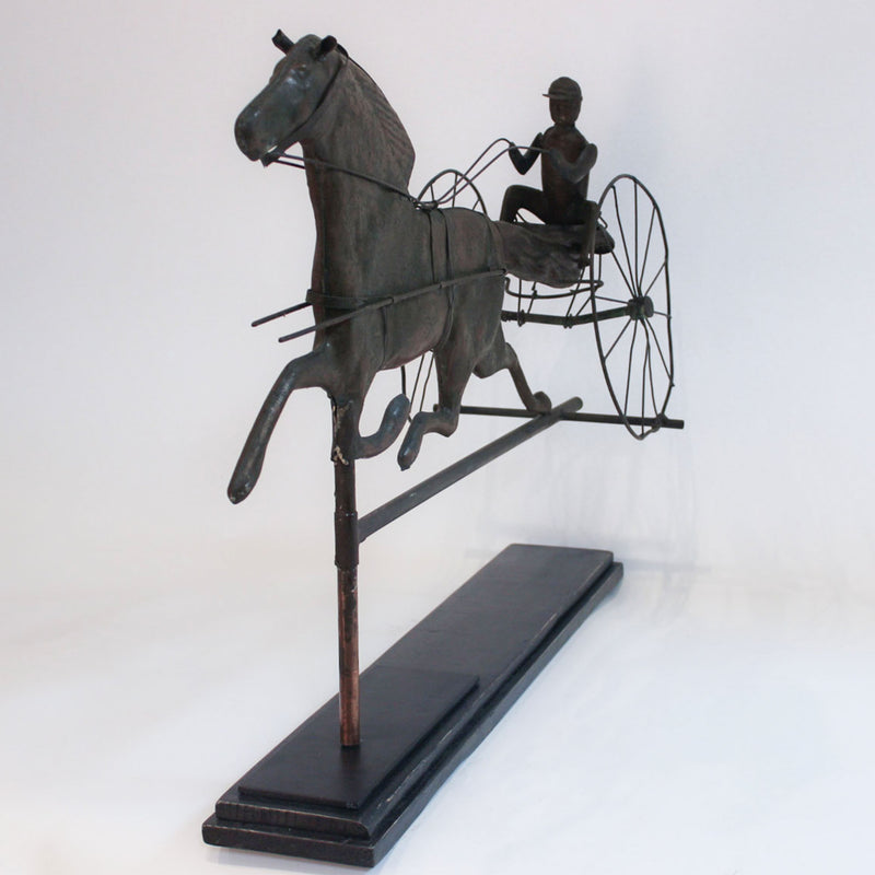 Galloping Trotter: Vintage Copper Horse Weathervane