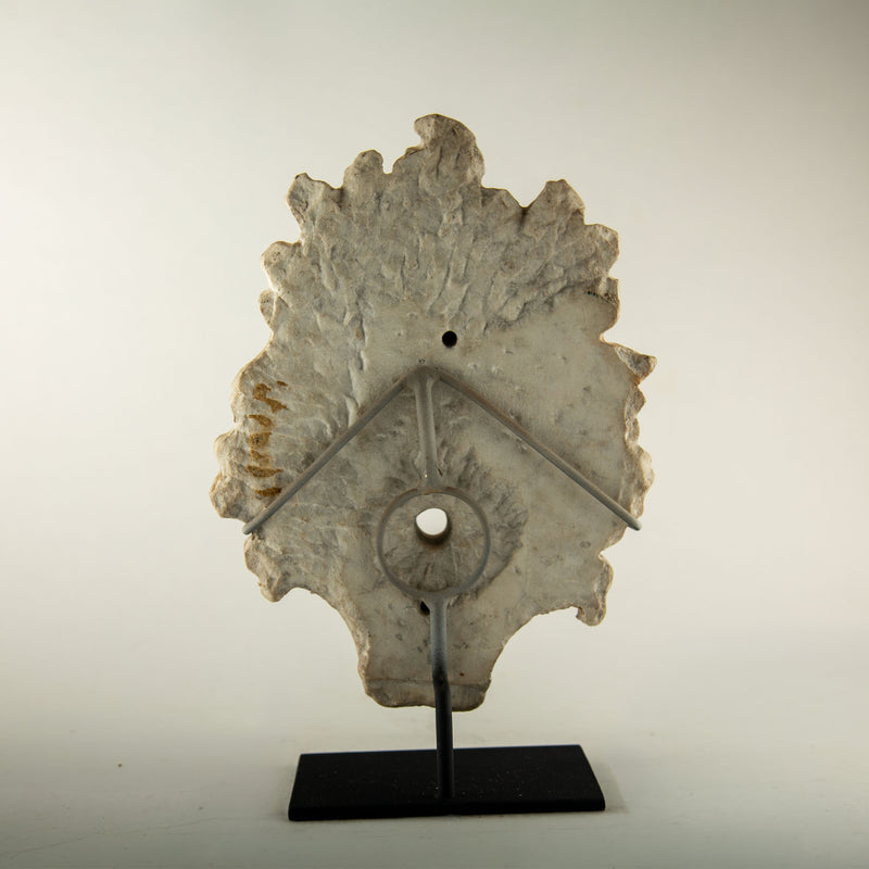Early 19th Century French Carved Marble Grotto Fountain Mask