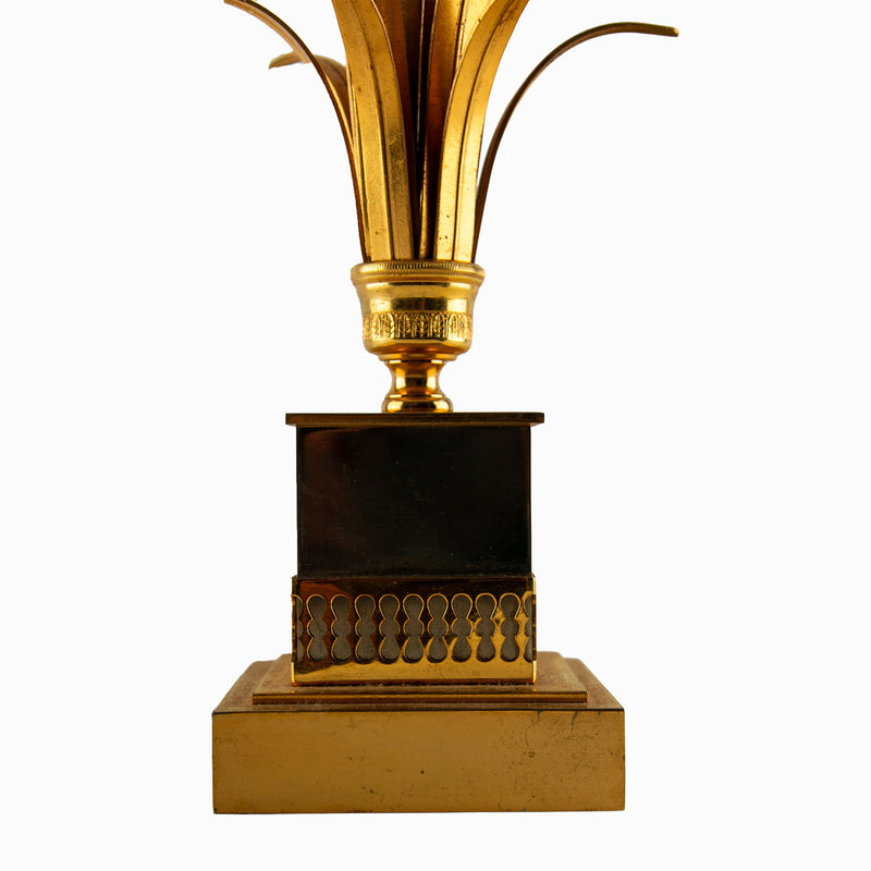 French Neoclassical Gilt Metal Table Lamp