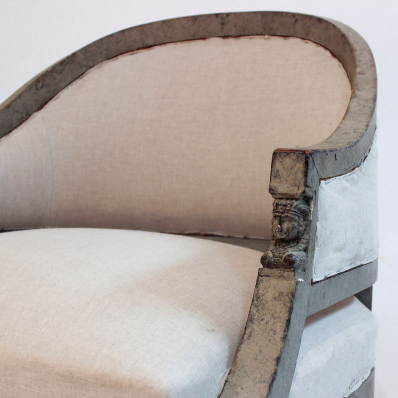 Pair of Swedish Empire Painted Klismos Armchairs2123272003