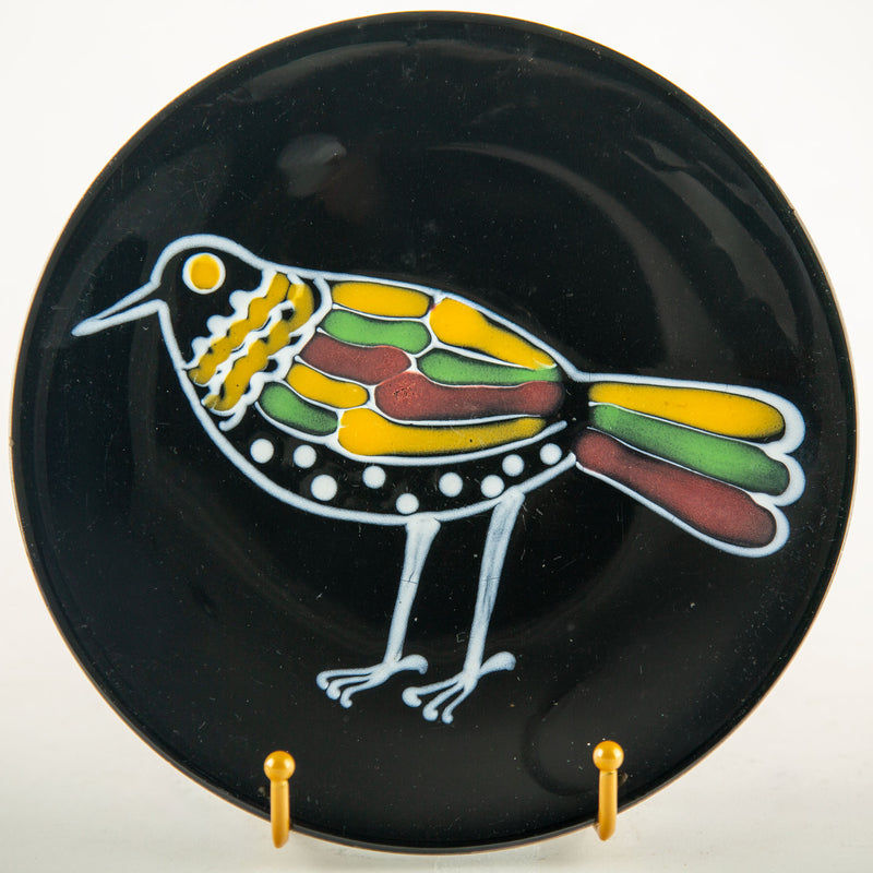 Rare Set of Twelve Robert Picault Vallauris Bird & Fish Faience Plates, 1960's
