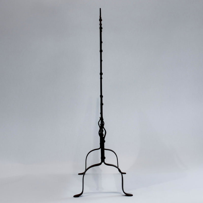 French Hand-Forged Wrought Iron and Brass Fire Screen, Early 20th Century