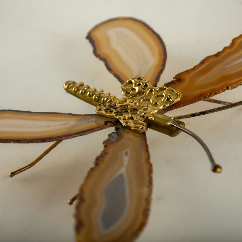 Jacques Duval Agate Butterfly Sculpture, France, Circa 1970