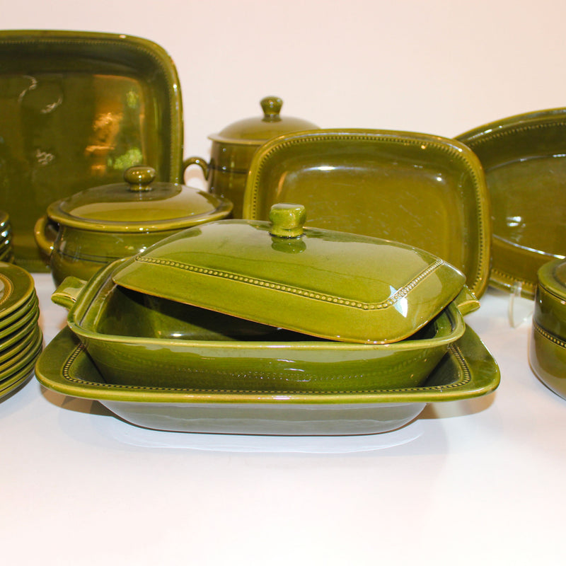32-Piece Vintage Swedish Höganäs Keramik “Old Höganäs” Eldfast Stoneware Service