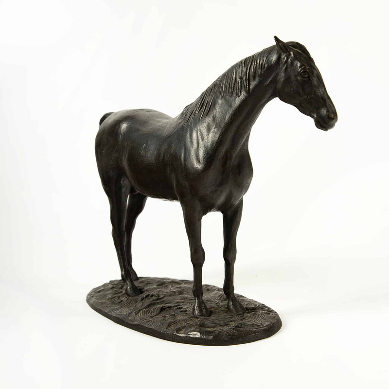 Fakir, English Thoroughbred Stallion – Early 20th-Century Patinated Bronze