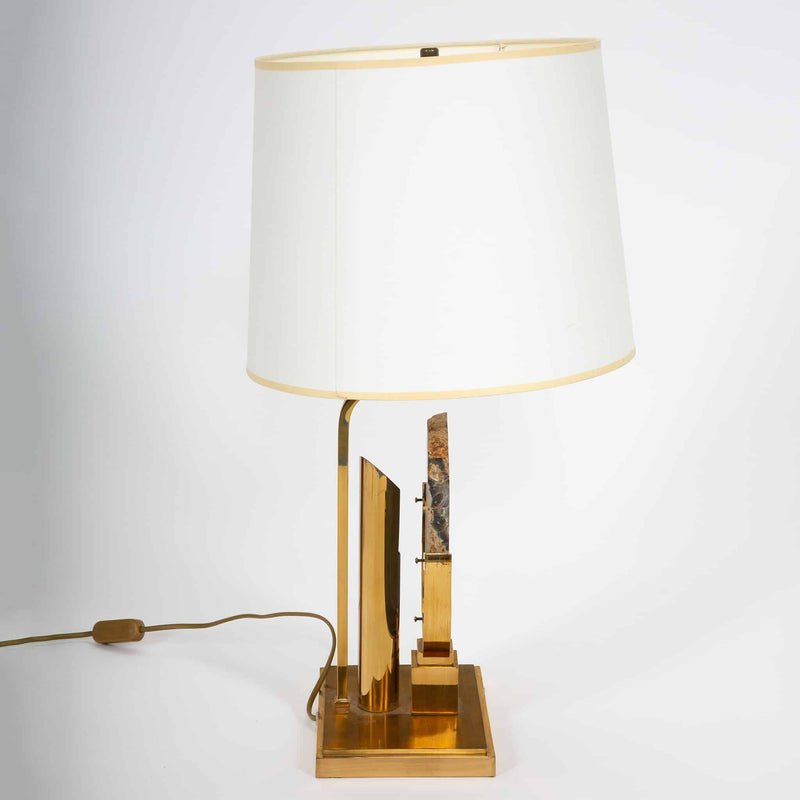 Formed by Nature, Finished in Brass: Mid Century Willy Daro Agate Lamp