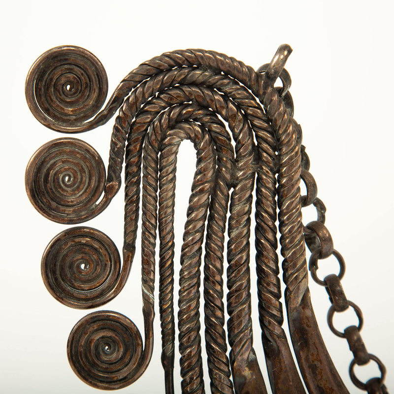 Symbols of Strength: Miao Minority Tribe Pectoral Necklace with Mythic Plaque