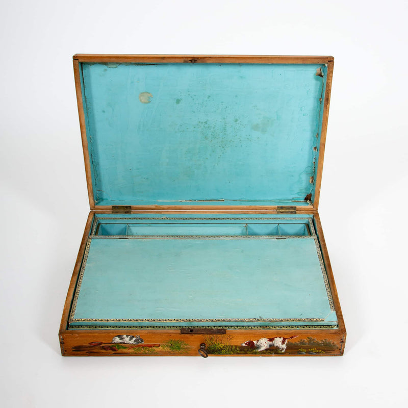Pasture and Pen: A Charming 19th-Century Hand-Painted Lap Desk