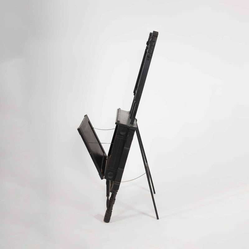 Where Ideas Rest: An Ebonized Easel with Drawing Portfolio, 19th Century