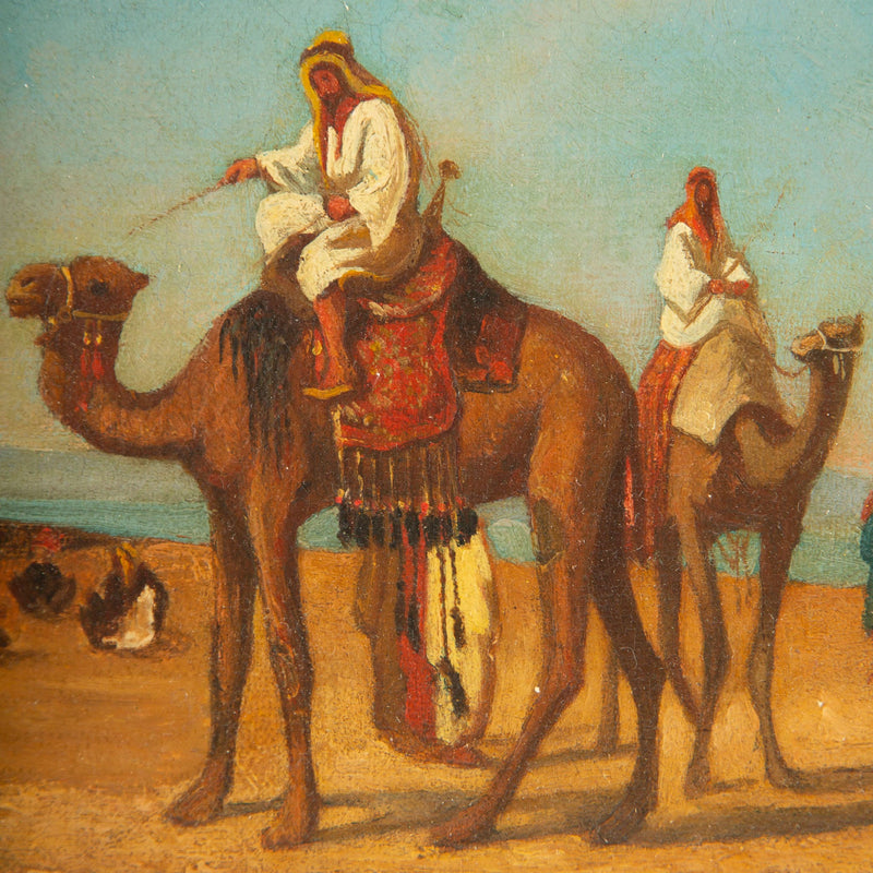 19th Century Oil on Canvas of a Seaside Signed E. Billet