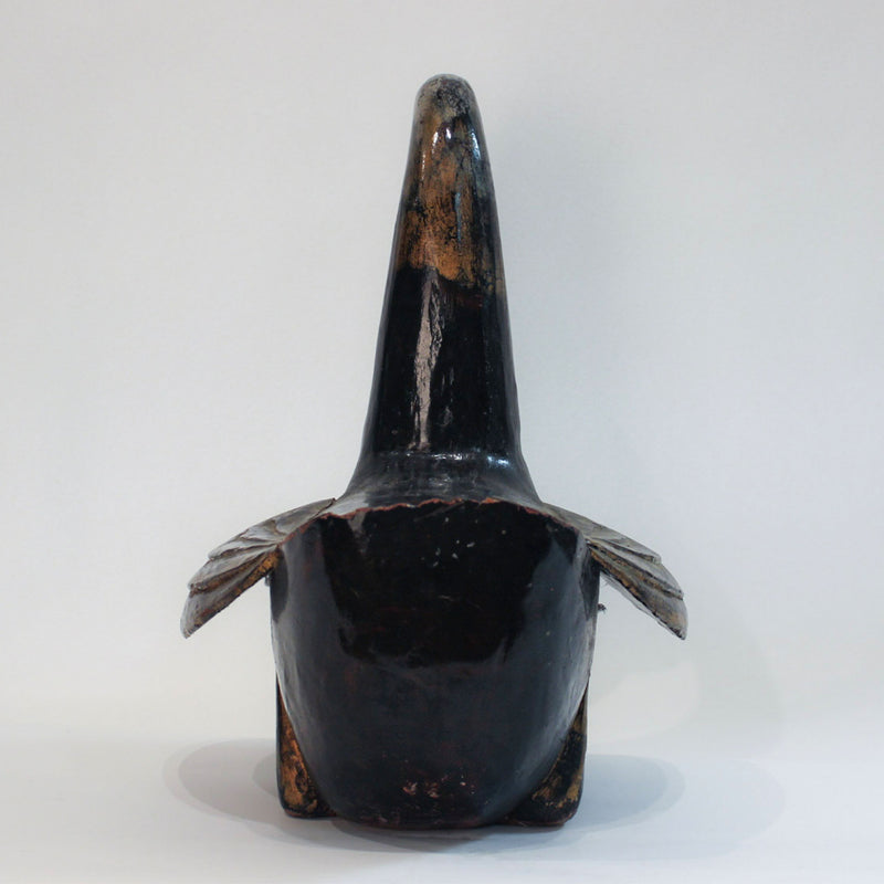 Indonesian Carved Wooden Long-Necked Bird Sculpture, Late 19th–Early 20th C.