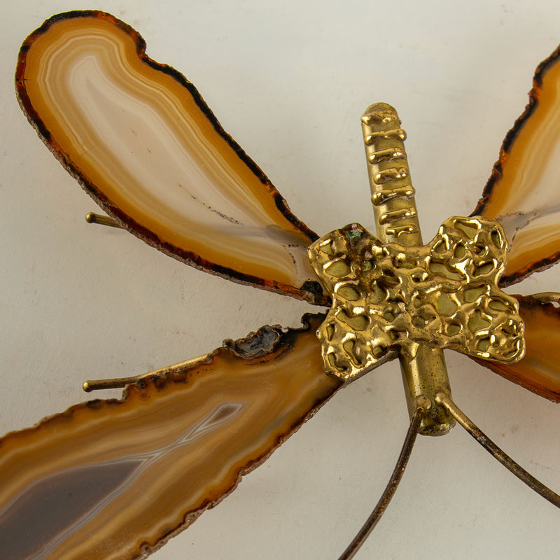 Jacques Duval Agate Butterfly Sculpture, France, Circa 1970