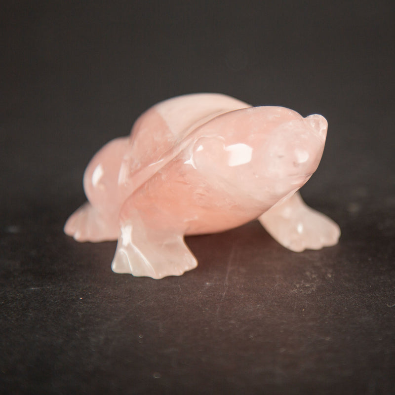 The Prince in Waiting: Carved Rose Quartz Frog