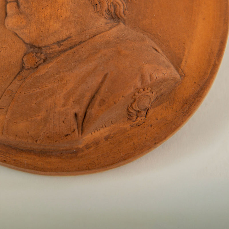 Benjamin Franklin Terracotta Portrait Medallion After Jean-Baptiste Nini